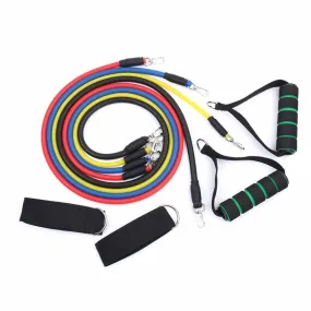 11pcs/set Resistance Bands Fitness Equipments Workout Latex Exercise Pilates Tubes Pull Rope Expanders Training Practical
