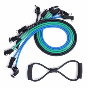 16pcs/set Latex Tubing Expanders Exercise Tubes Strength Resistance Bands Pull Rope Pilates Yoga Crossfit Fitness Equipment