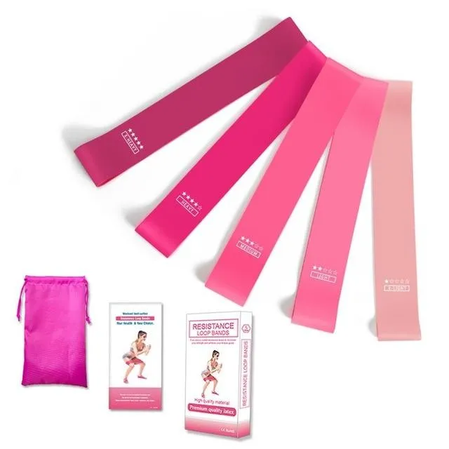 5Pcs Elastic Bands For Fitness Gum Resistance Bands Set Yoga Workout Sport Elastic Bands Rubber Training Exercise Equipments