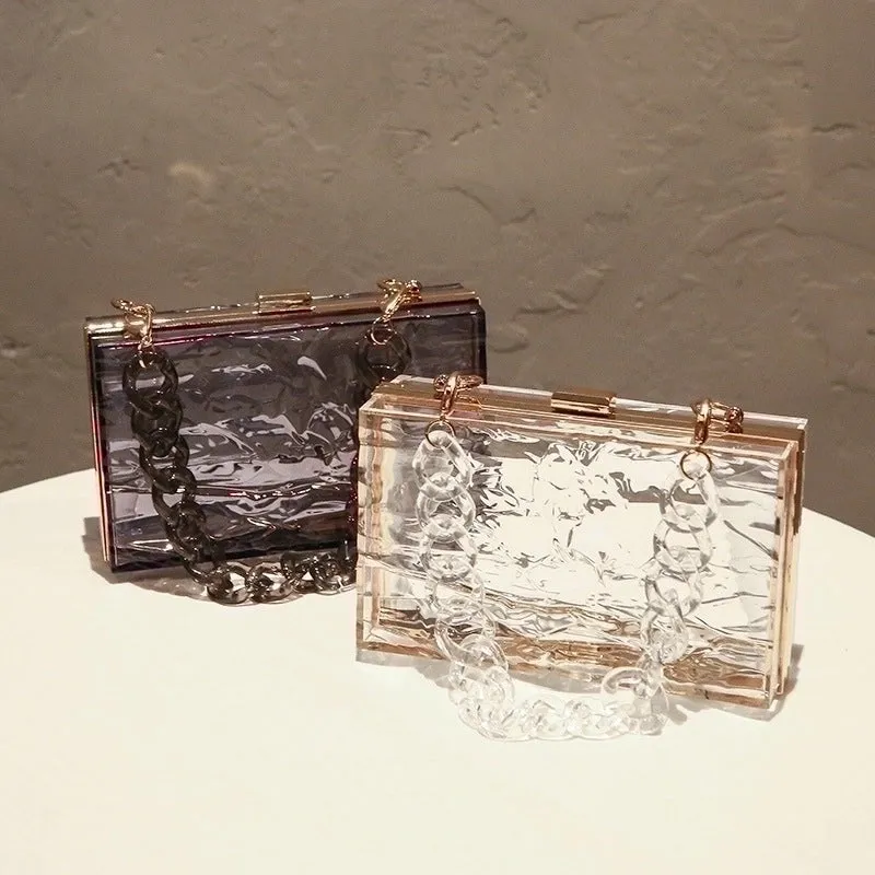 Abs Solid Color Square Evening Bags