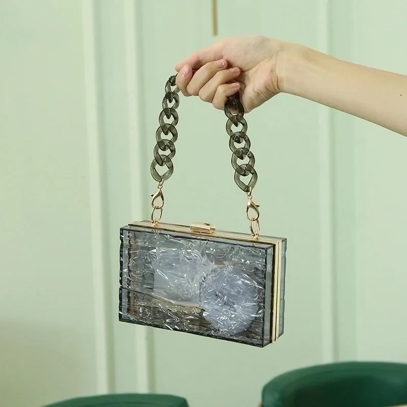 Abs Solid Color Square Evening Bags
