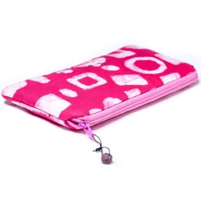 Batiked Clutch Purse Pink World Peaces