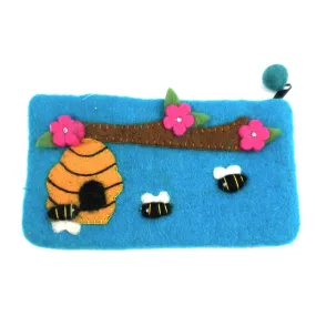Blue Bee Felt Clutch Global Groove