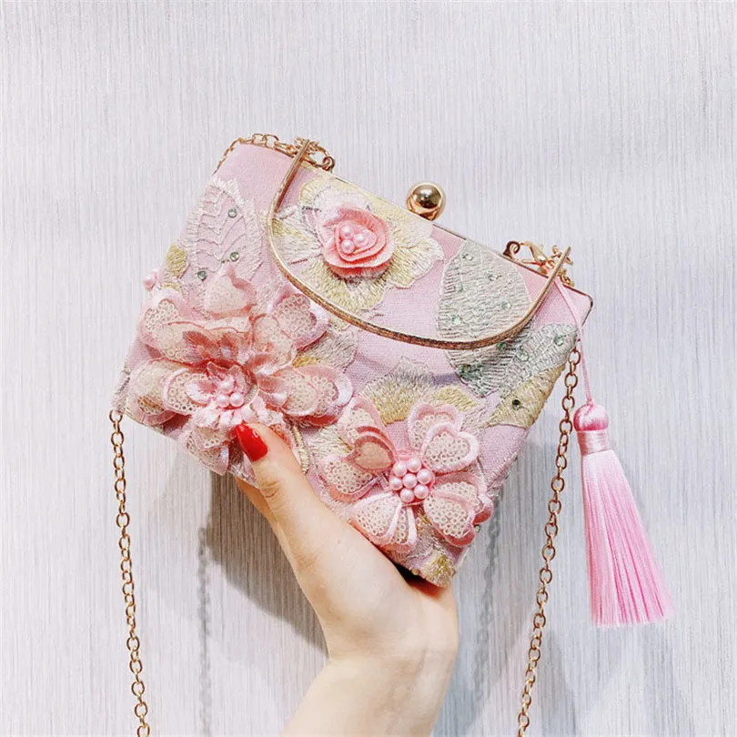 Day Clutch Bags 3D Floral Elegant