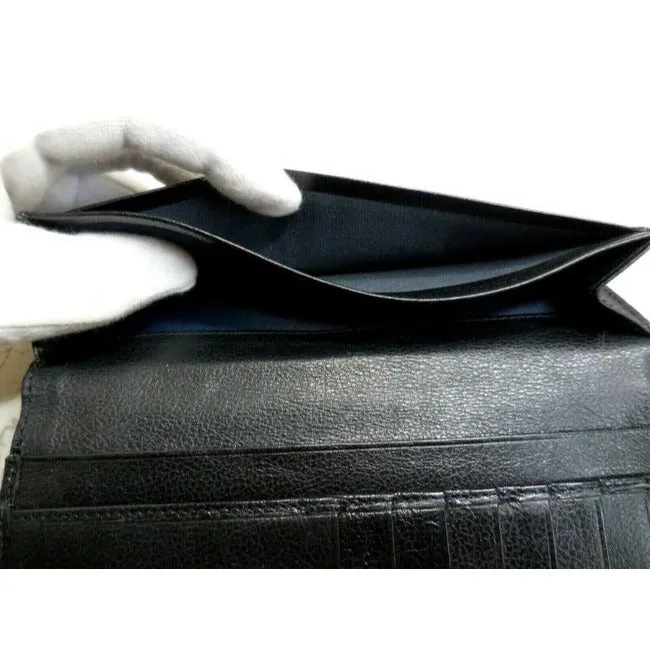 Dior black & grey trotter print XL wallet w orange
