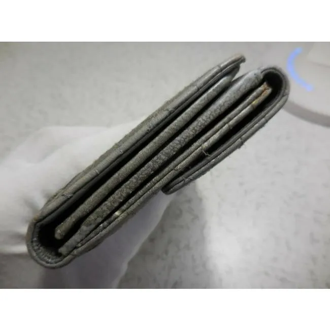 Dior Quilted Silver Leather With Muted Chrome Accents Xl Lady Cannage Miss Continental Checkbook Wallet