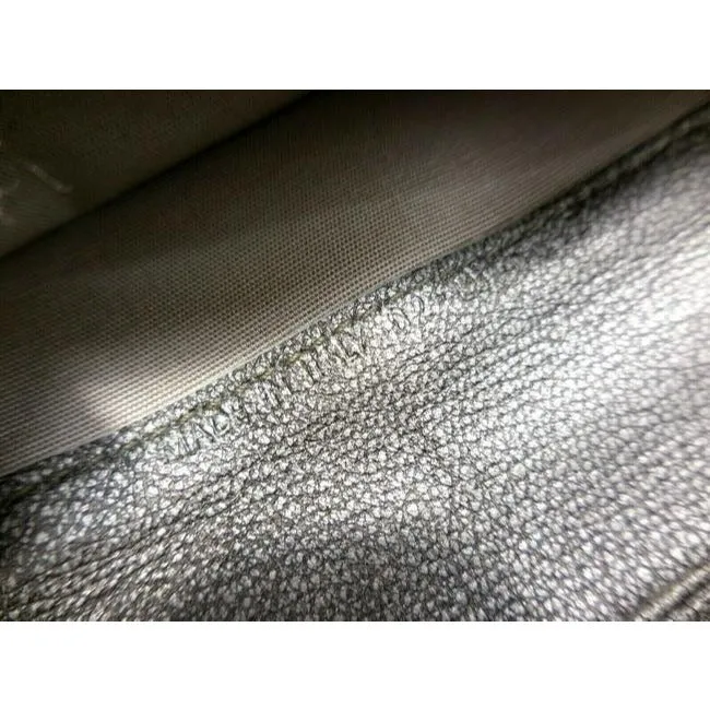 Dior Quilted Silver Leather With Muted Chrome Accents Xl Lady Cannage Miss Continental Checkbook Wallet