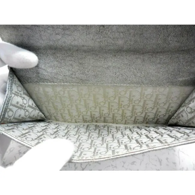 Dior Quilted Silver Leather With Muted Chrome Accents Xl Lady Cannage Miss Continental Checkbook Wallet