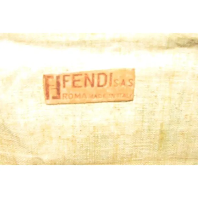 Fendi Clutch Canvasleather Top Handle Runawayporthole Toteclutch Black Zucca Print Leather And Canva