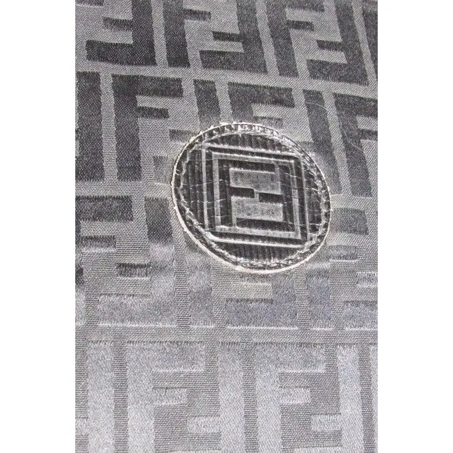 Fendi Clutch Canvasleather Top Handle Runawayporthole Toteclutch Black Zucca Print Leather And Canva