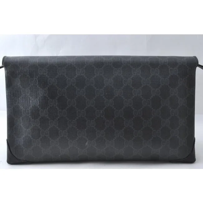 Gucci Supreme Guccissima Print Two Way Gray Leather And Gg Leather Shoulder Bag