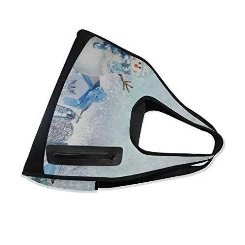 Gym Bag Christmas Snowman Pine Tree Bell Women Yoga Canvas Duffel Bag Crossbody Tennis Racket