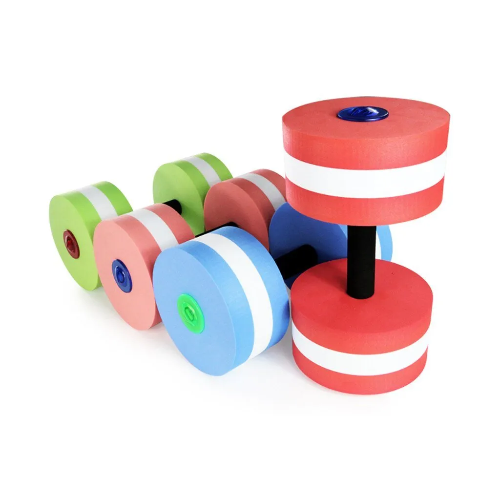 HOT Sale 1 Pair Aquatic Fitness Barbells Foam Dumbbells Hand Bar Pool Exercise Detachable