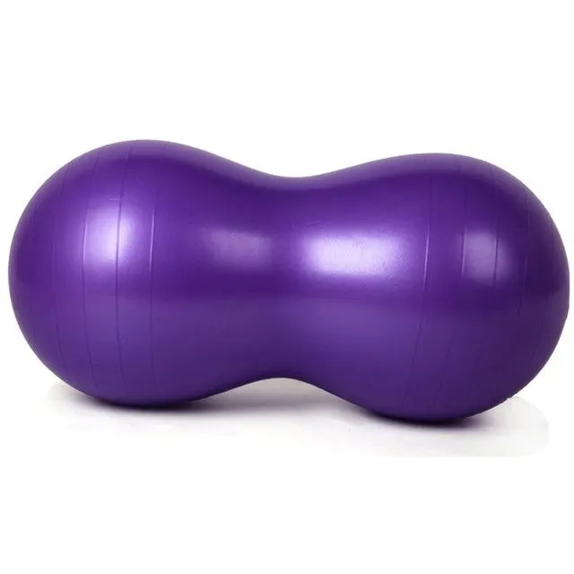 Inflatable Yoga Peanut Ball Air Pump Exercise Fitness Gym Pilates Burstproof Balance Ball Waist Slimming Back Relax Train