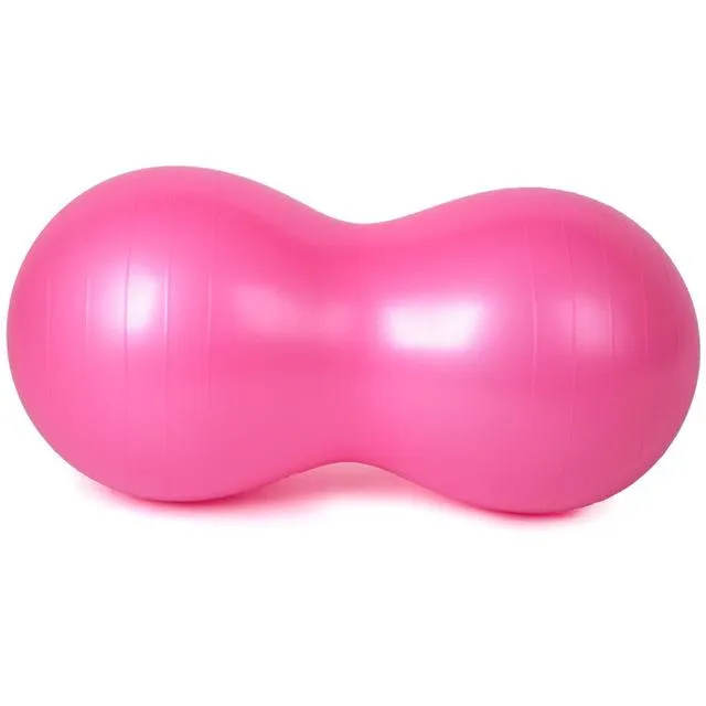 Inflatable Yoga Peanut Ball Air Pump Exercise Fitness Gym Pilates Burstproof Balance Ball Waist Slimming Back Relax Train