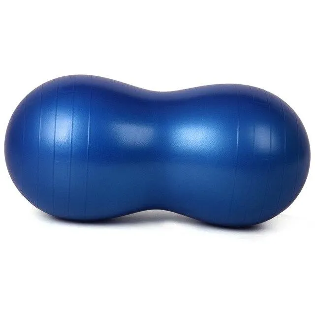 Inflatable Yoga Peanut Ball Air Pump Exercise Fitness Gym Pilates Burstproof Balance Ball Waist Slimming Back Relax Train