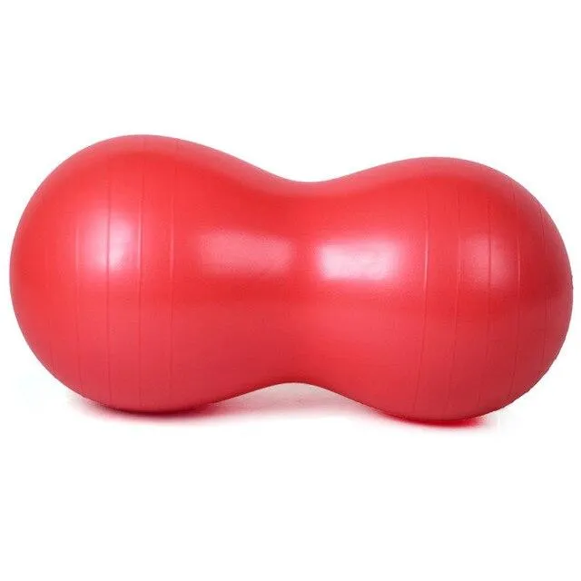 Inflatable Yoga Peanut Ball Air Pump Exercise Fitness Gym Pilates Burstproof Balance Ball Waist Slimming Back Relax Train
