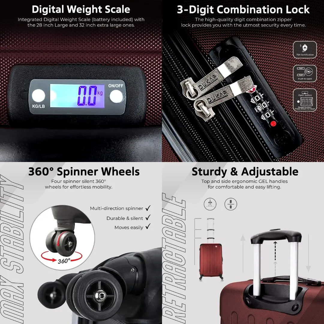 INTELY Extra Large 32" with Built-in Digital Weight Scale