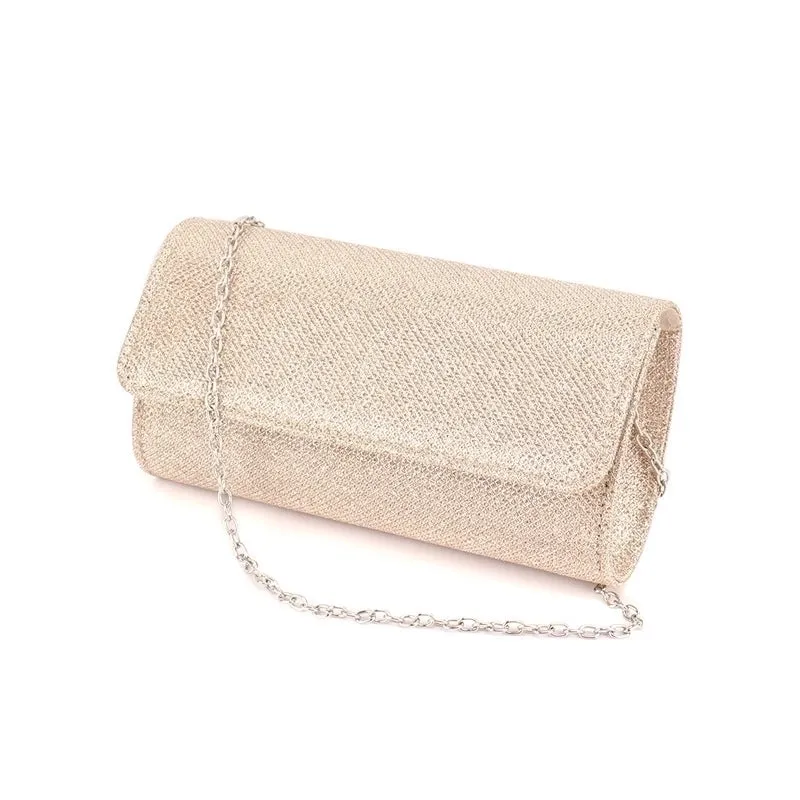 Khaki Black Pink Cloth Solid Color Square Evening Bags