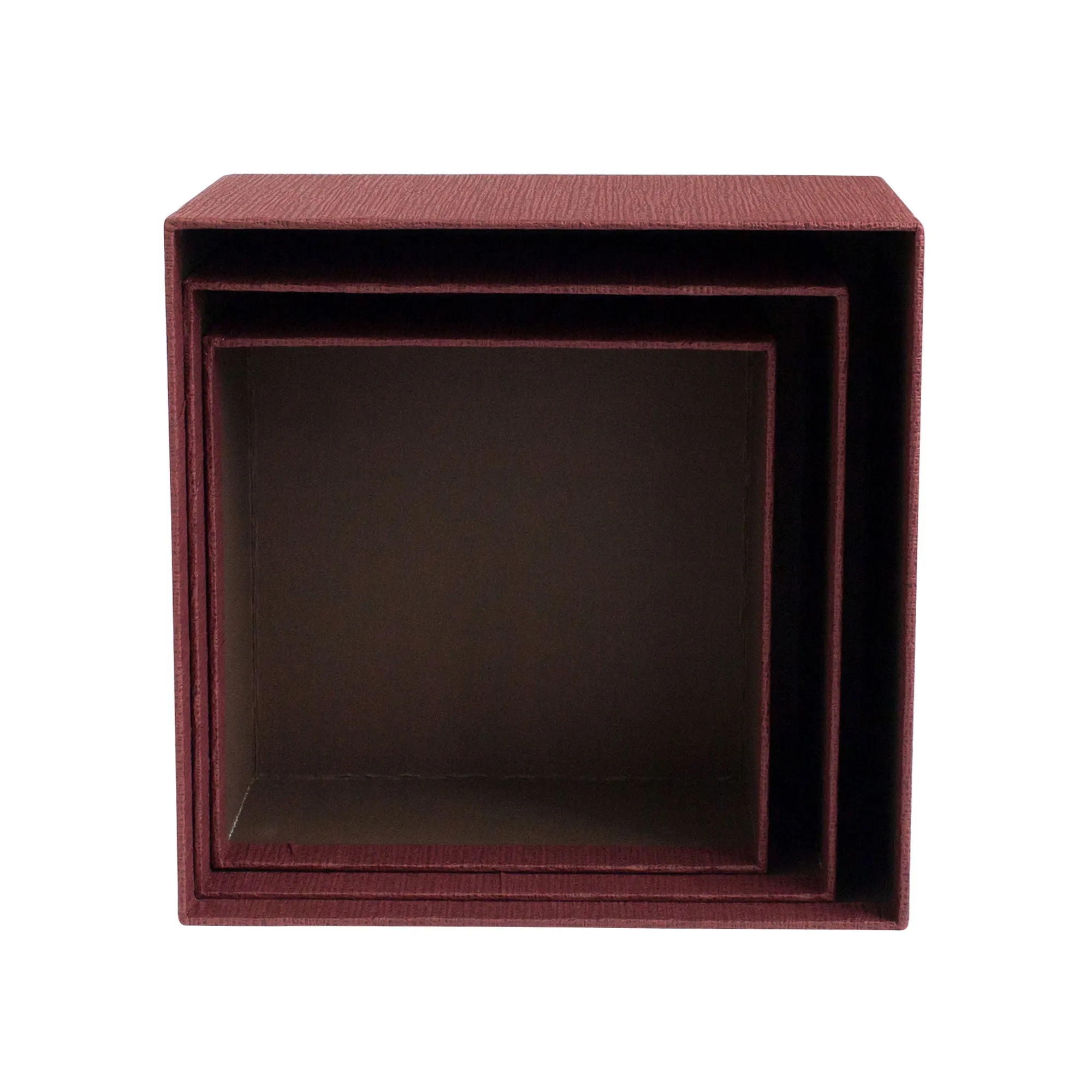 Luxury Burgundy/Cream Gift Boxes - Set of 3 (Sizes Available)
