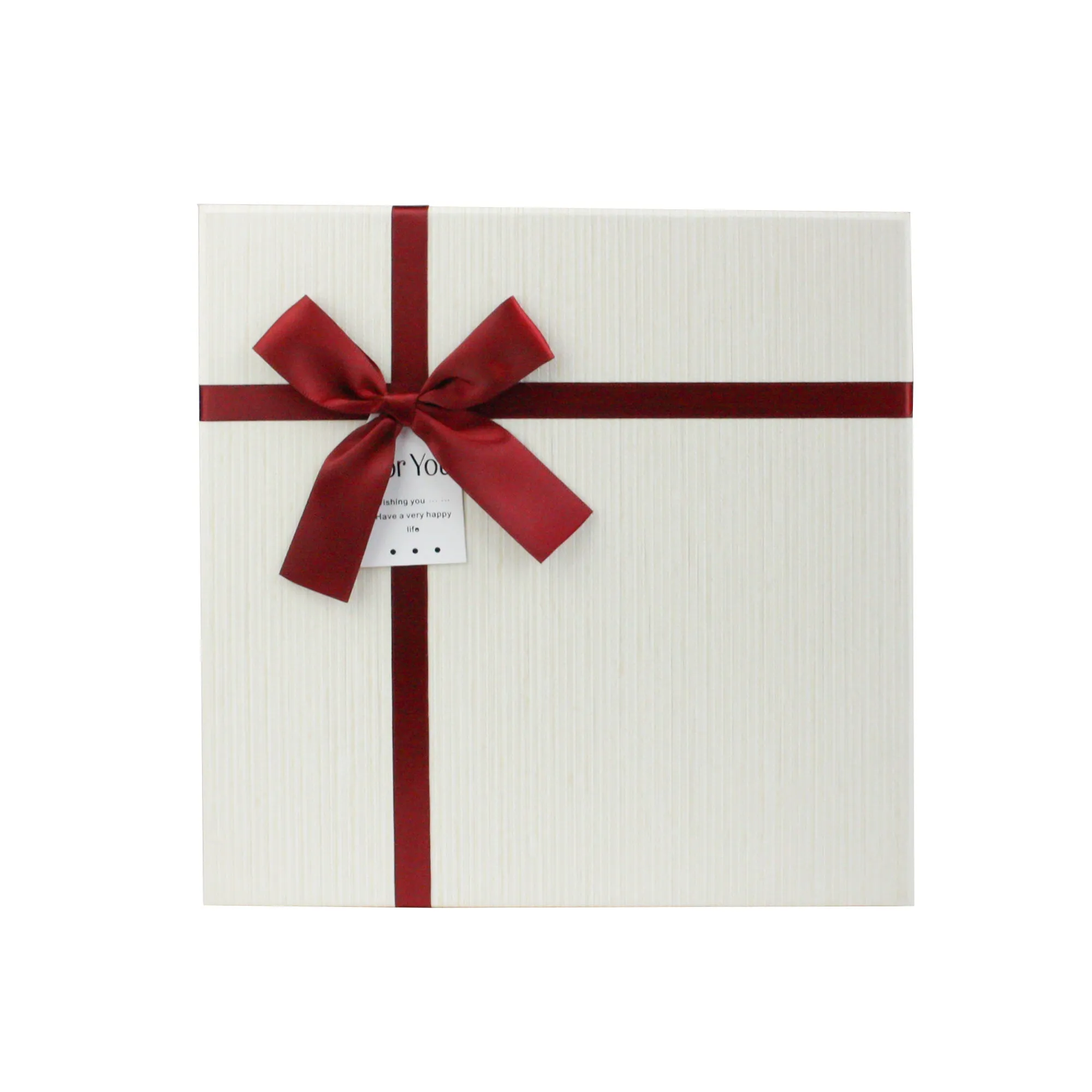 Luxury Burgundy/Cream Gift Boxes - Set of 3 (Sizes Available)