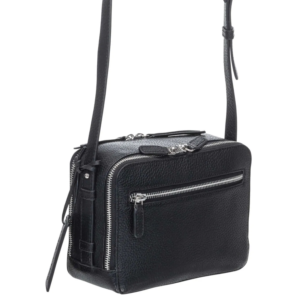 Mancini Pebbled Rachel Camera Style Crossbody Bag