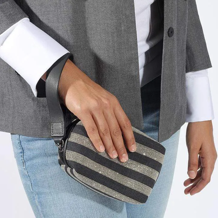 Monili Stripe Box Clutch
