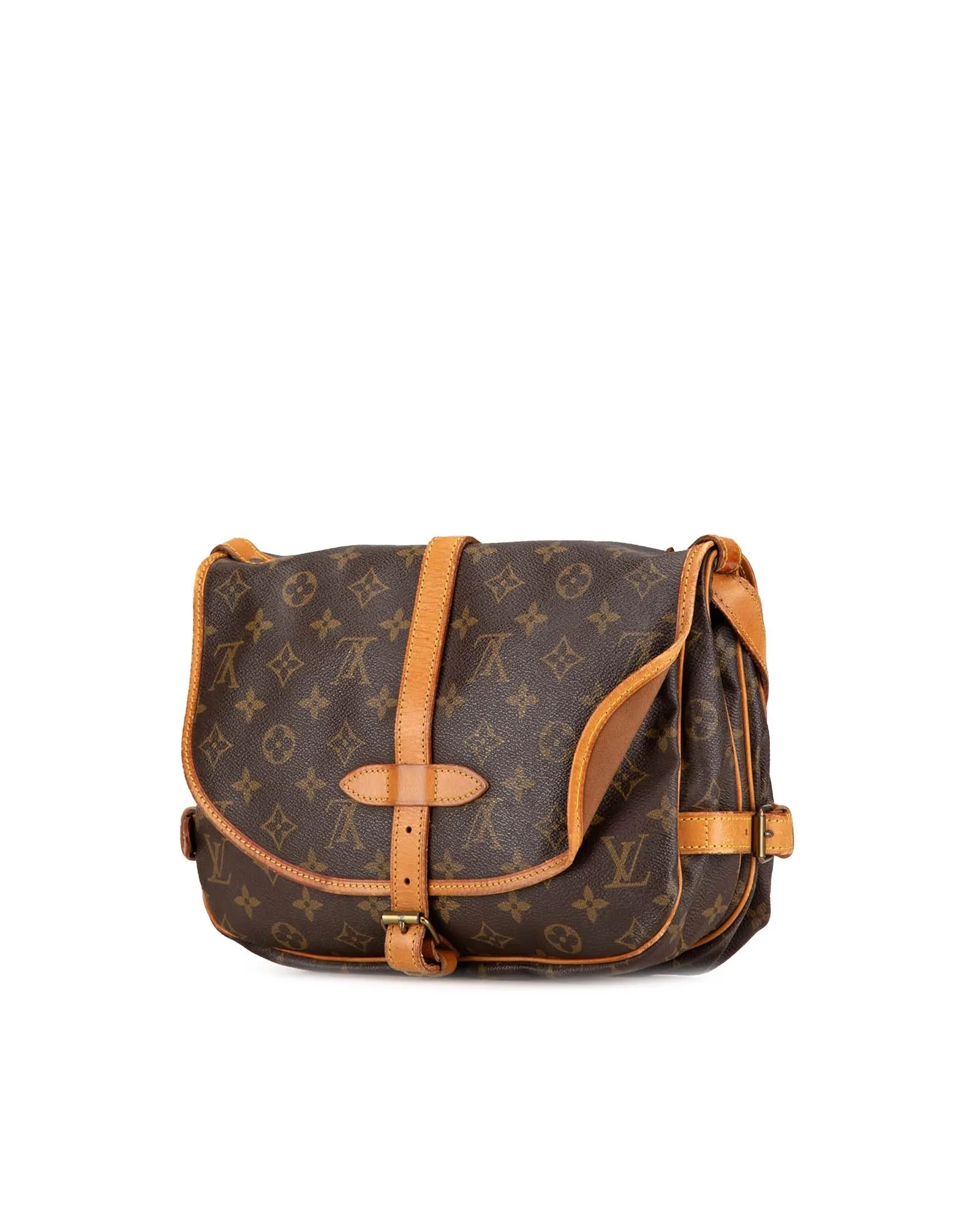 Monogram Canvas Shoulder Bag with Vachetta Leather Trim