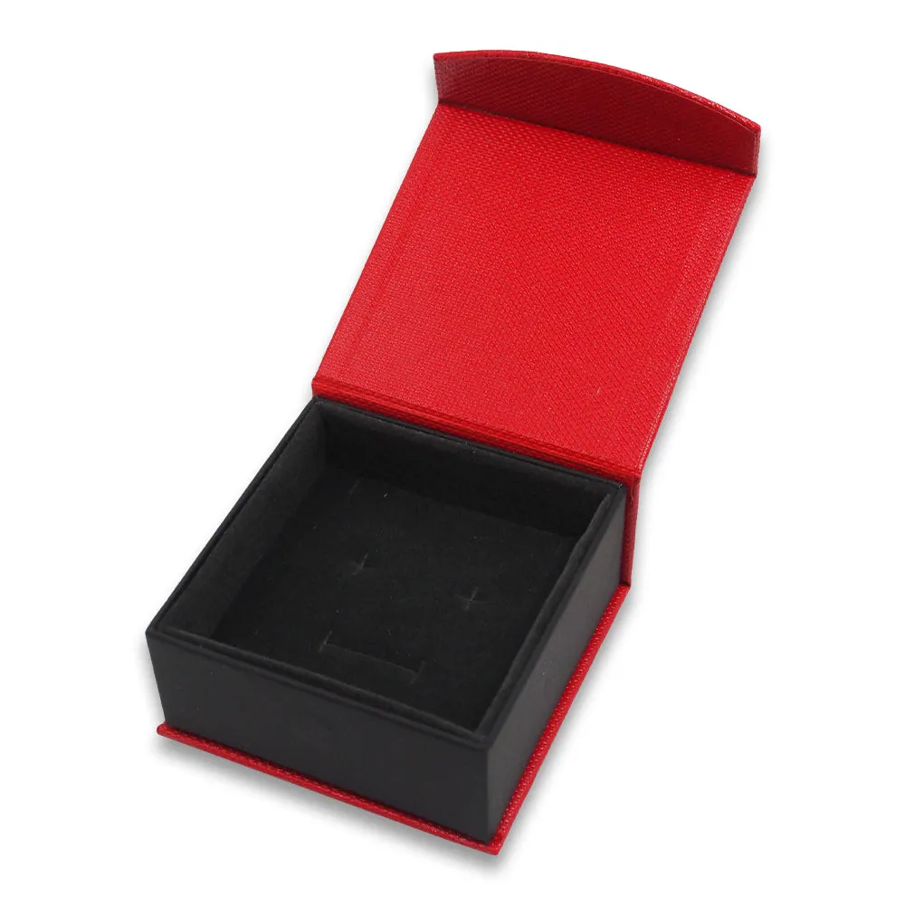 Pebble Red Metallic Magnetic Flap Box