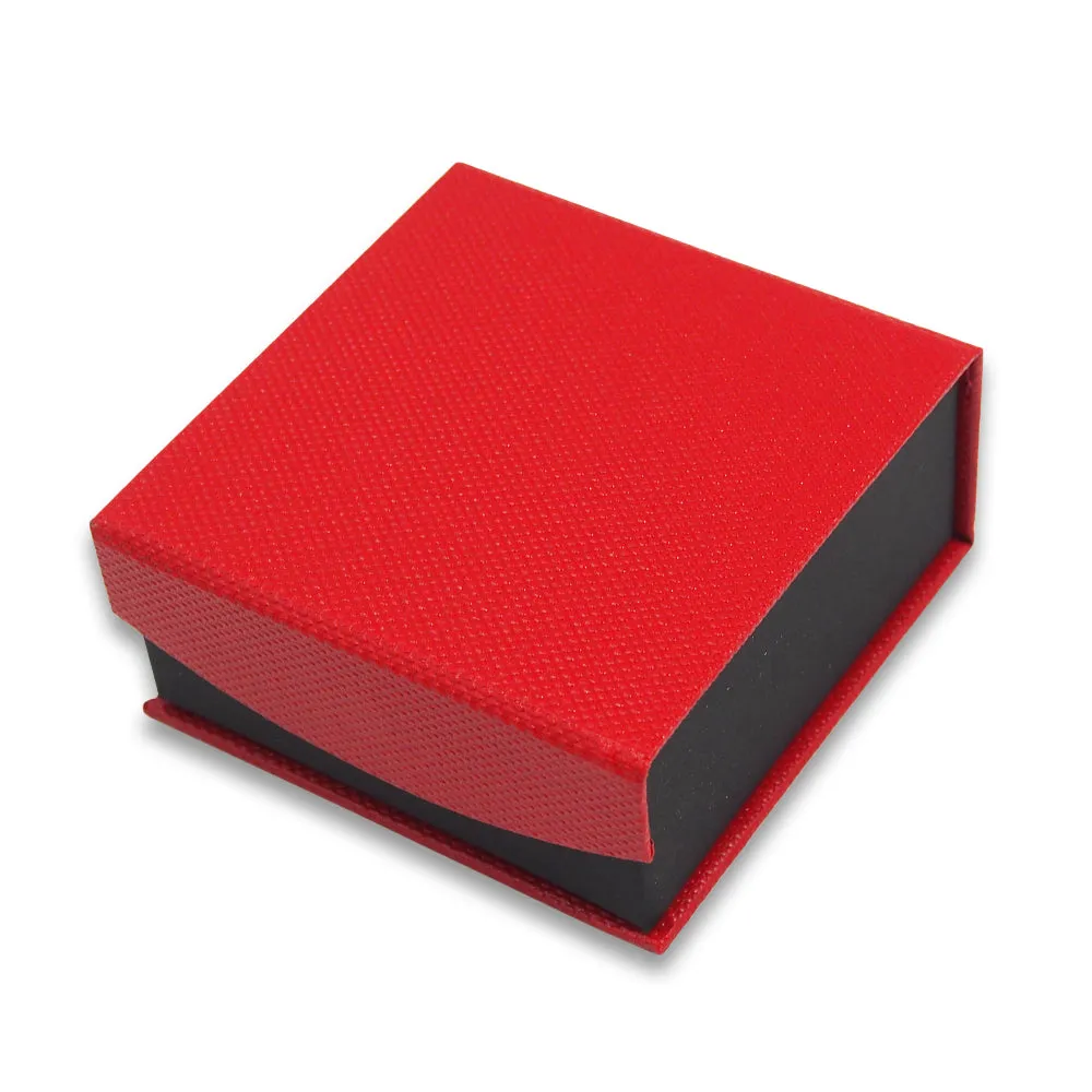 Pebble Red Metallic Magnetic Flap Box