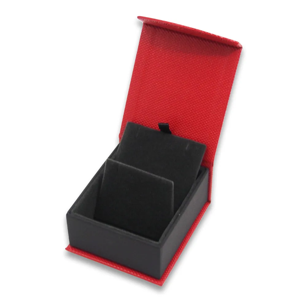 Pebble Red Metallic Magnetic Flap Box