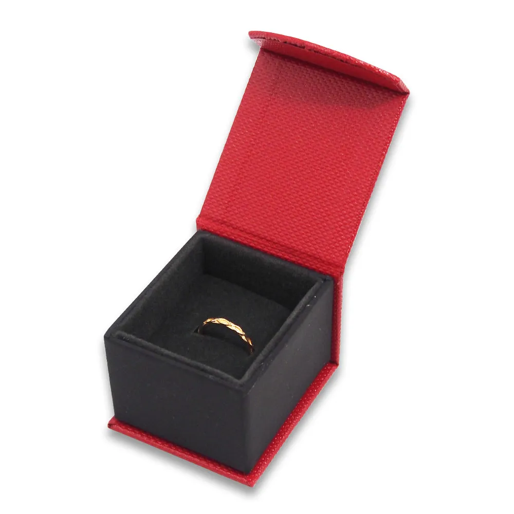 Pebble Red Metallic Magnetic Flap Box