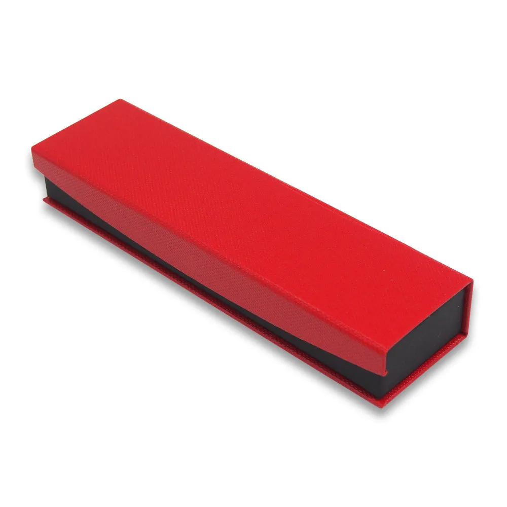 Pebble Red Metallic Magnetic Flap Box