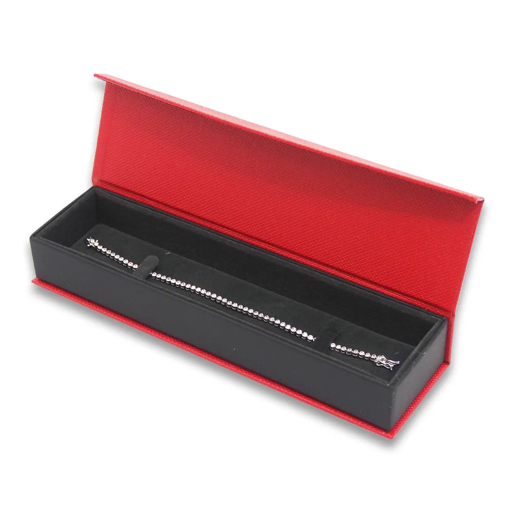 Pebble Red Metallic Magnetic Flap Box