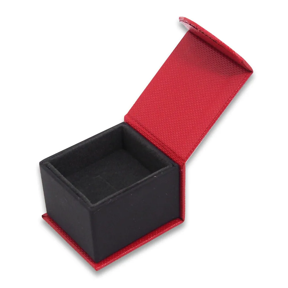 Pebble Red Metallic Magnetic Flap Box