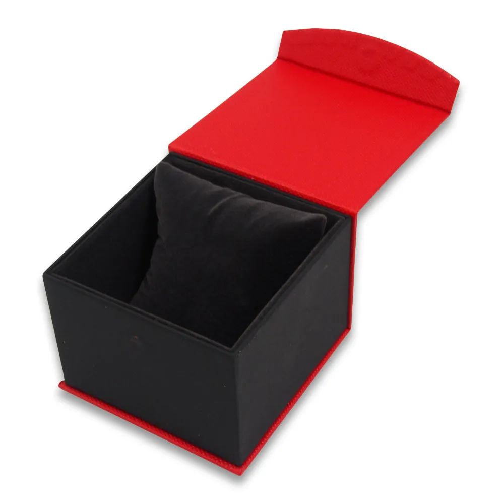 Pebble Red Metallic Magnetic Flap Box