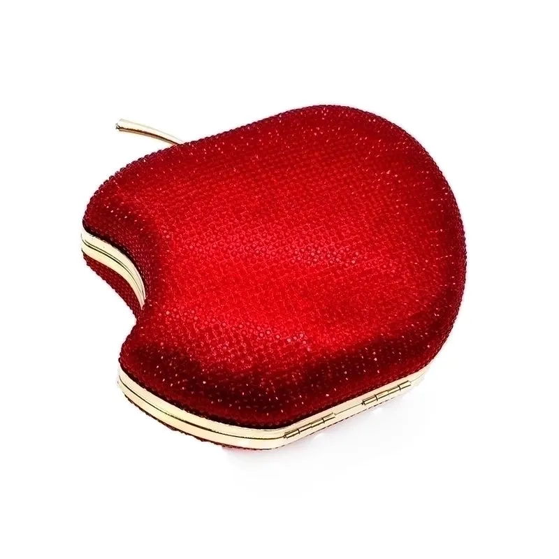 Red Blue Black Polyester Solid Color Rhinestone Evening Bags