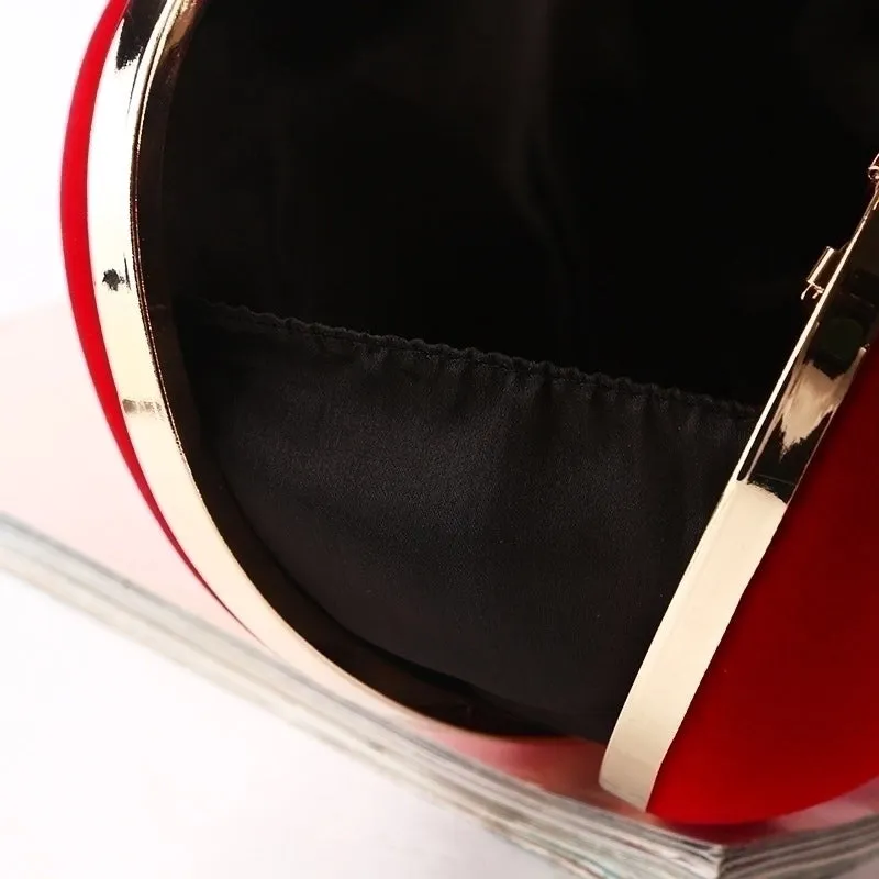 Red Solid Color Heart-shaped Evening Bags