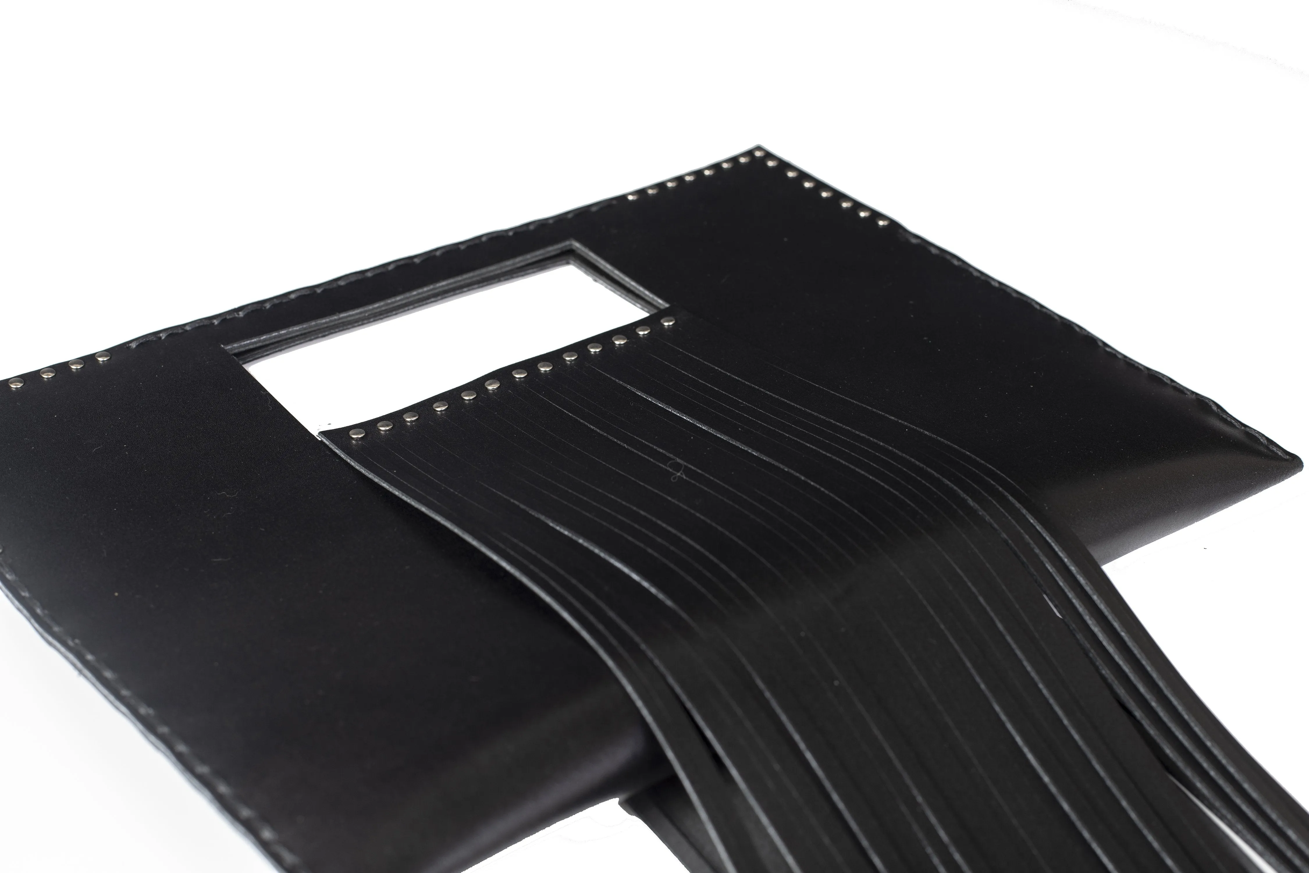 The Fringe Black Clutch Bag