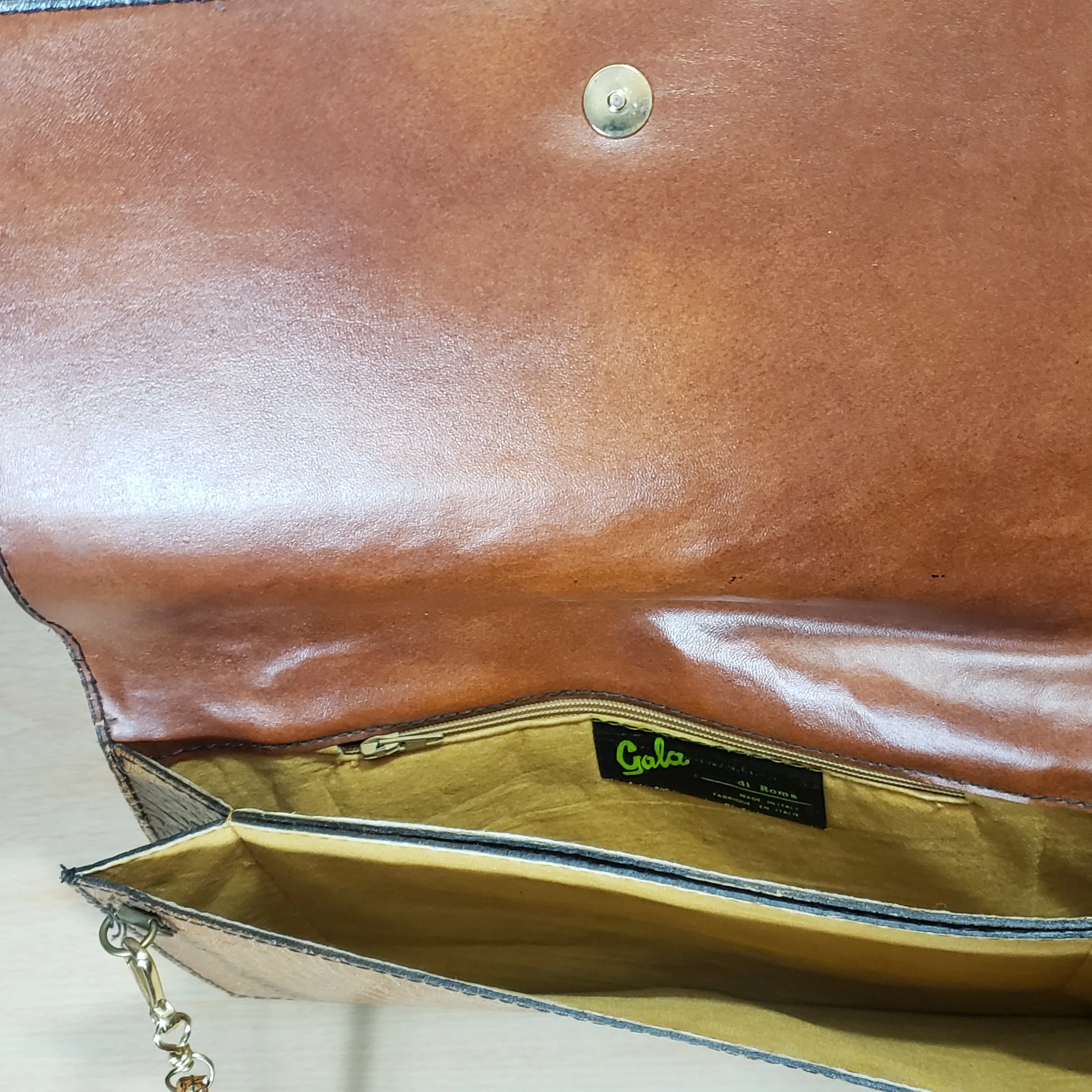 Vintage Gala Di Roma Leather Clutch